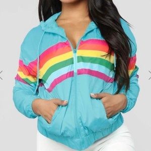 Fashion Nova Touch The Rainbow Jacket